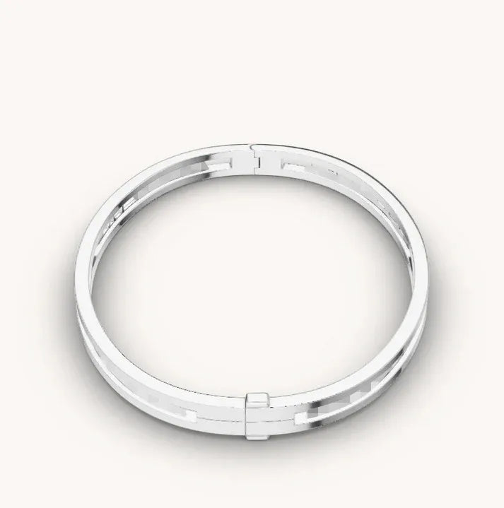 Pomuse ZERO 1 SPIRAL LOGO SILVER BRACELET