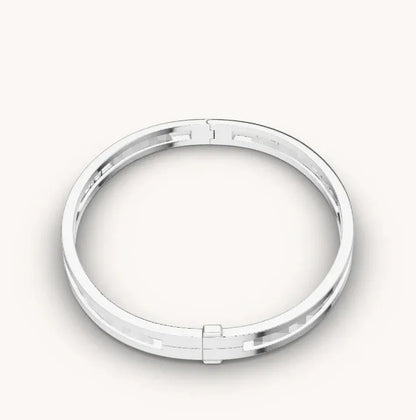Pomuse ZERO 1 SPIRAL LOGO SILVER BRACELET