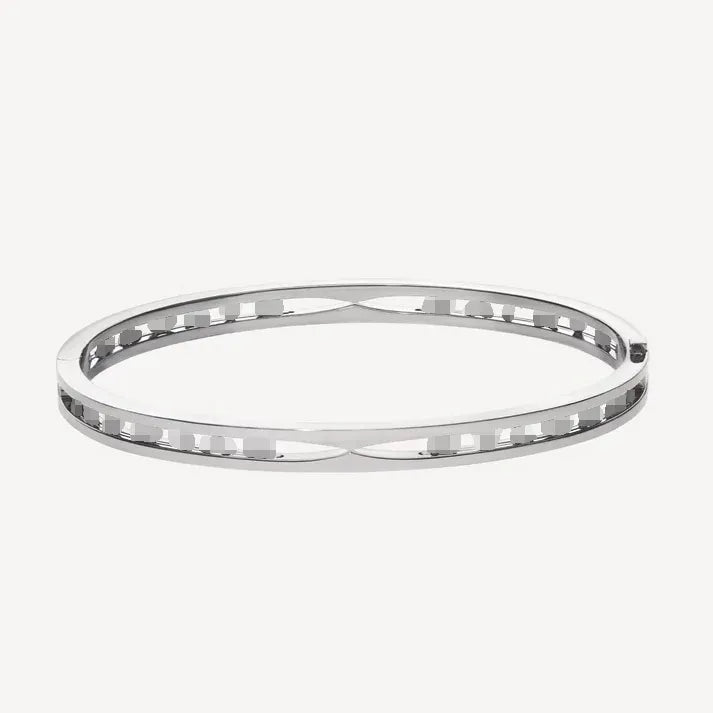Pomuse ZERO 1 SPIRAL LOGO SILVER BRACELET
