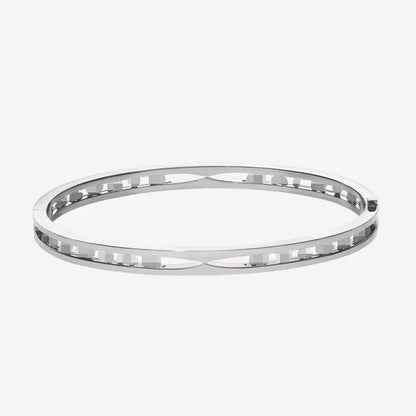 Pomuse ZERO 1 SPIRAL LOGO SILVER BRACELET