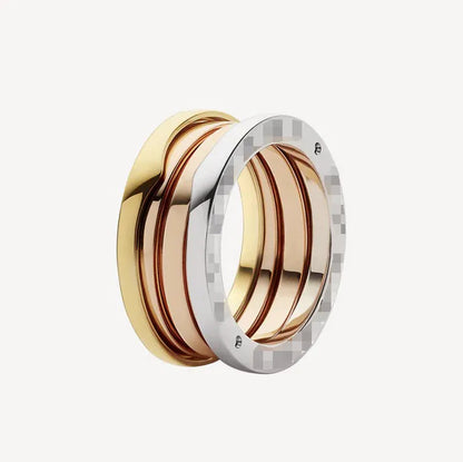 Pomuse ZERO 1 THREE-BAND ROSE WHITE AND YELLOW RING