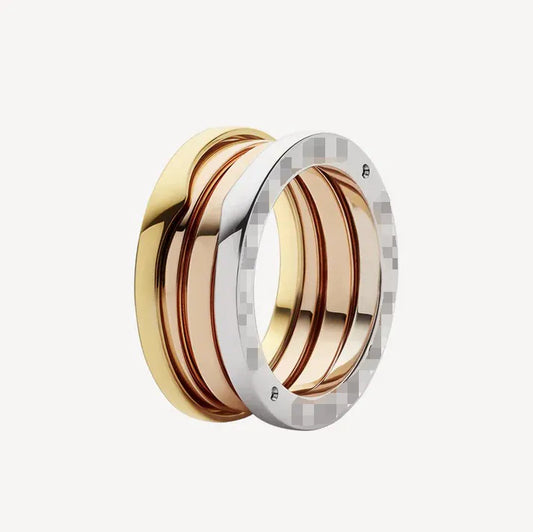 Pomuse ZERO 1 THREE-BAND ROSE WHITE AND YELLOW RING
