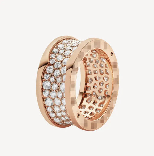 Pomuse ZERO 1 WITH PAVED DIAMONDS ON THE SPIRAL RING