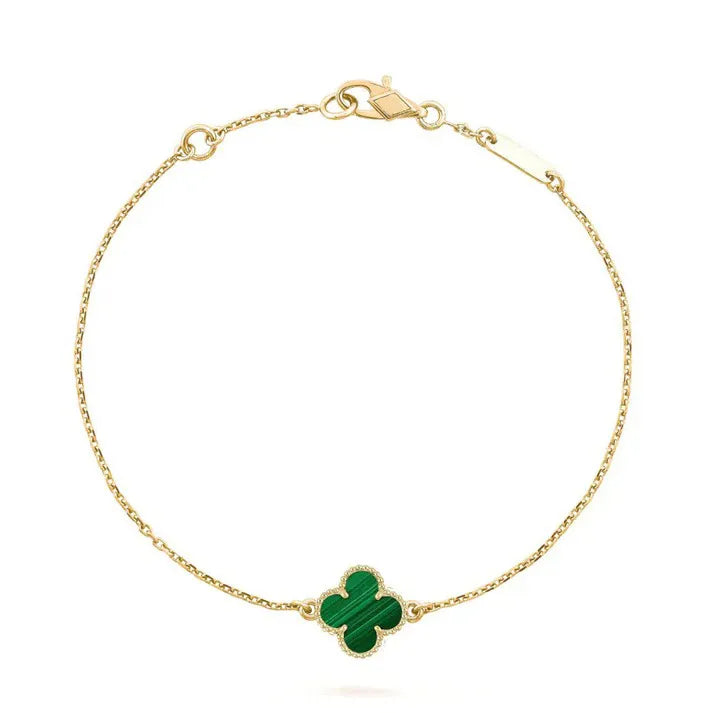 Pomuse CLOVER BRACELET MALACHITE 1 MOTIF