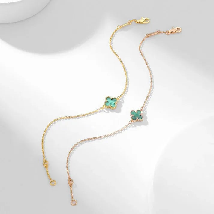 Pomuse CLOVER BRACELET MALACHITE 1 MOTIF