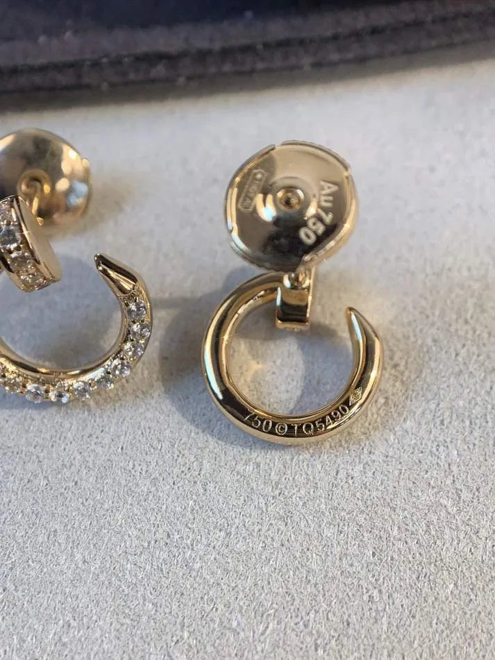 Pomuse JUSTE EARRINGS GOLD DIAMONDS