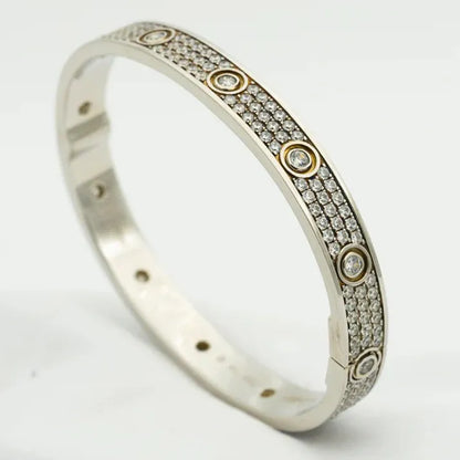 Pomuse LOVE BRACELET 6.1MM DIAMOND-PAVED 10 BIG DIAMONDS
