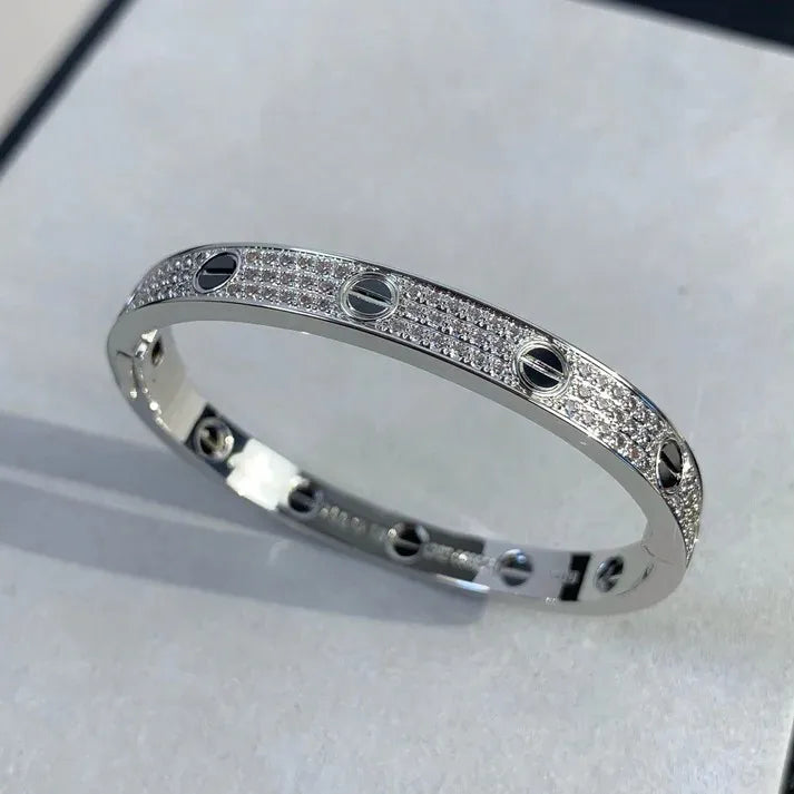 Pomuse LOVE BRACELET 6.1MM DIAMOND-PAVED CERAMIC