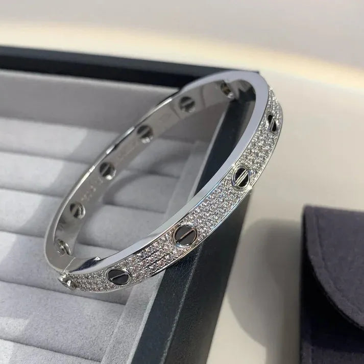 Pomuse LOVE BRACELET 6.1MM DIAMOND-PAVED CERAMIC
