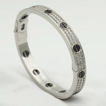 Pomuse LOVE BRACELET 6.1MM DIAMOND-PAVED CERAMIC