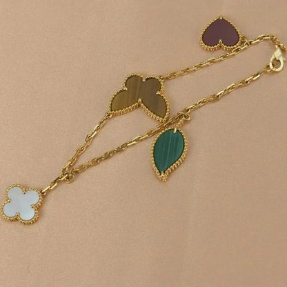 Pomuse LUCKY SPRING 5 MOTIF GOLD BRACELET