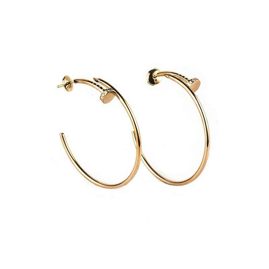 Pomuse JUSTE EARRINGS GOLD DIAMONDS 1.8MM