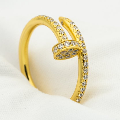 Pomuse JUSTE RING 1.8MM GOLD DIAMONDS