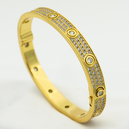 Pomuse LOVE BRACELET 6.1MM DIAMOND-PAVED 10 BIG DIAMONDS