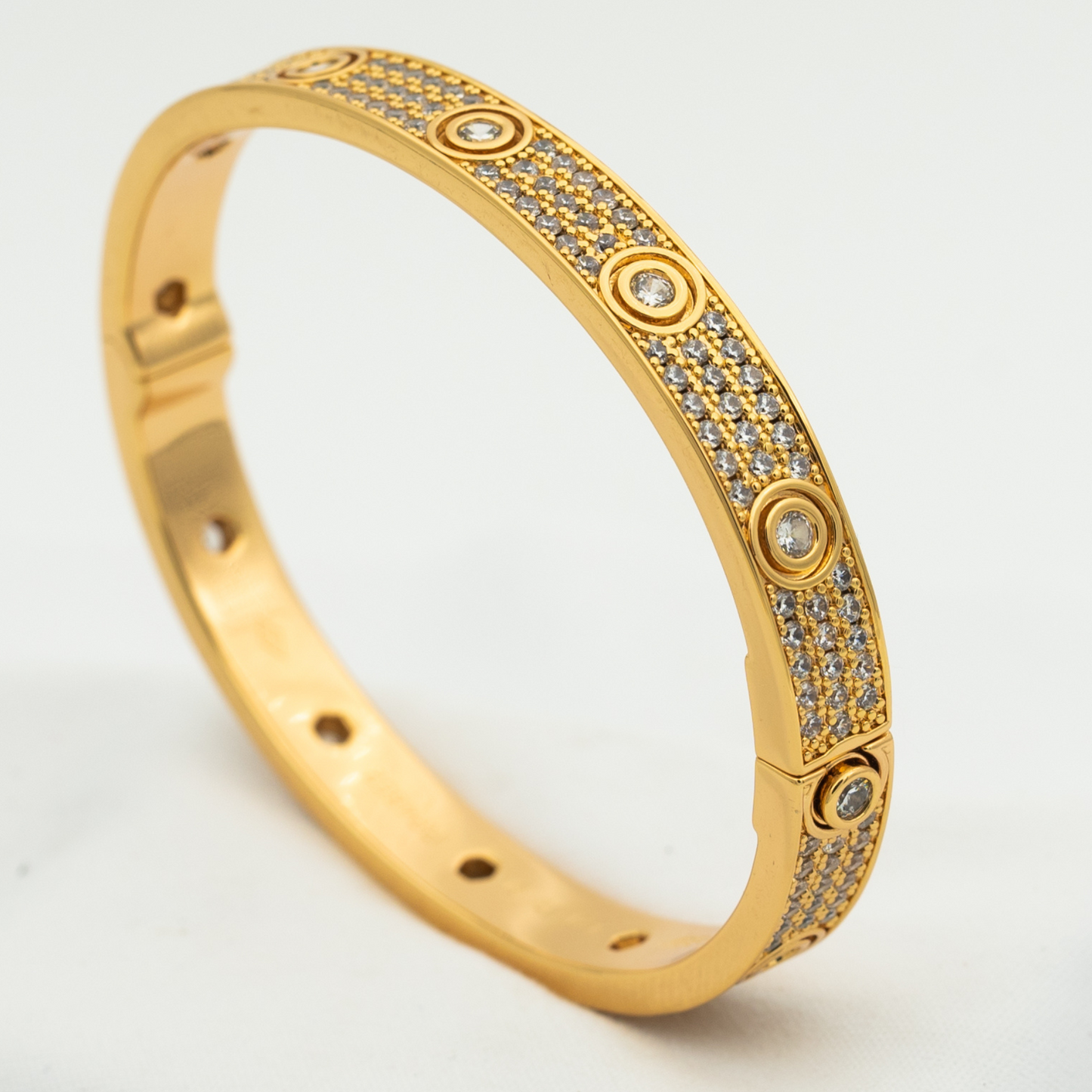 Pomuse LOVE BRACELET 6.1MM DIAMOND-PAVED 10 BIG DIAMONDS