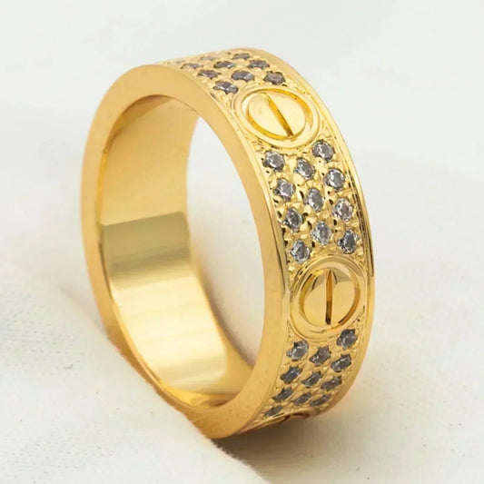 Pomuse LOVE RING 5.5MM DIAMONDS PAVED