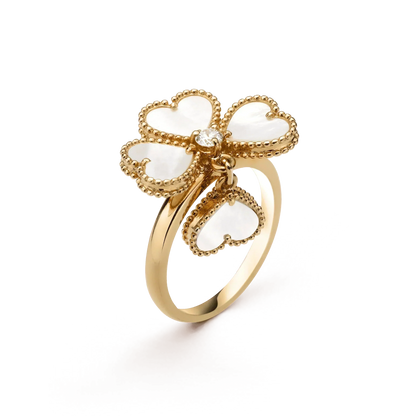 Pomuse SWEET CLOVER WHITE MOP RING