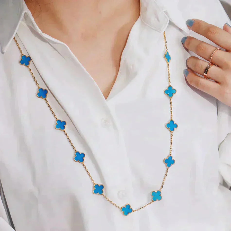 Pomuse CLOVER 20 MOTIFS TURQUOISE GOLD