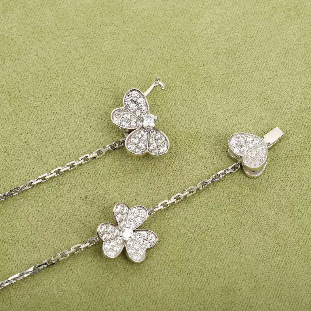 Pomuse FRIVOLE SILVER 9 FLOWERS NECKLACE