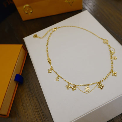 Pomuse BLOOMING SUPPLE NECKLACE BRASS