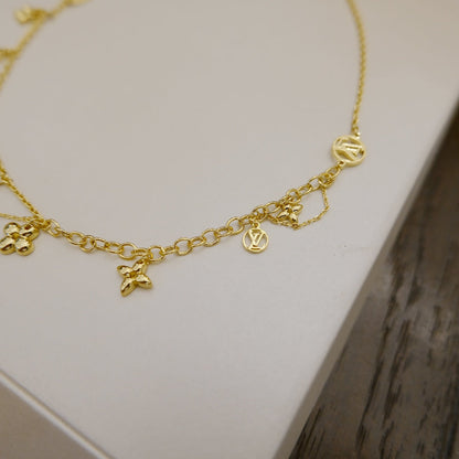 Pomuse BLOOMING SUPPLE NECKLACE BRASS