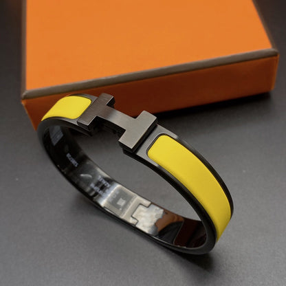 Pomuse CLIC H SO BLACK YELLOW BRACELET