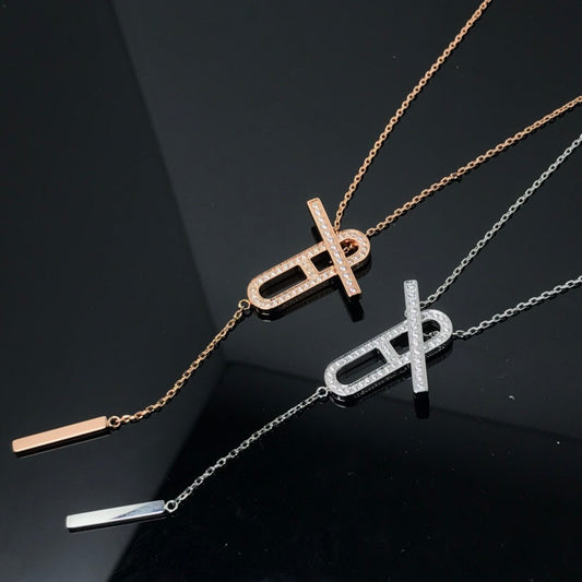 Pomuse HM NECKLACE PLATINUM ROSE GOLD DIAMOND