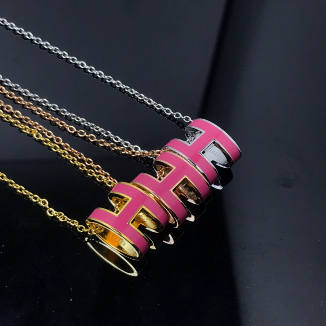 Pomuse H NECKLACE PINK