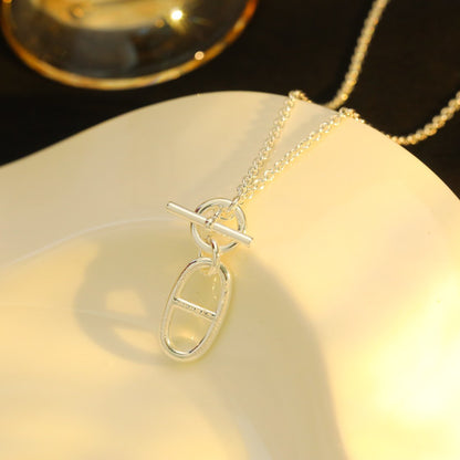 Pomuse HM CHAINE D'ANCRE PENDANT NECKLACE STERLING SILVER