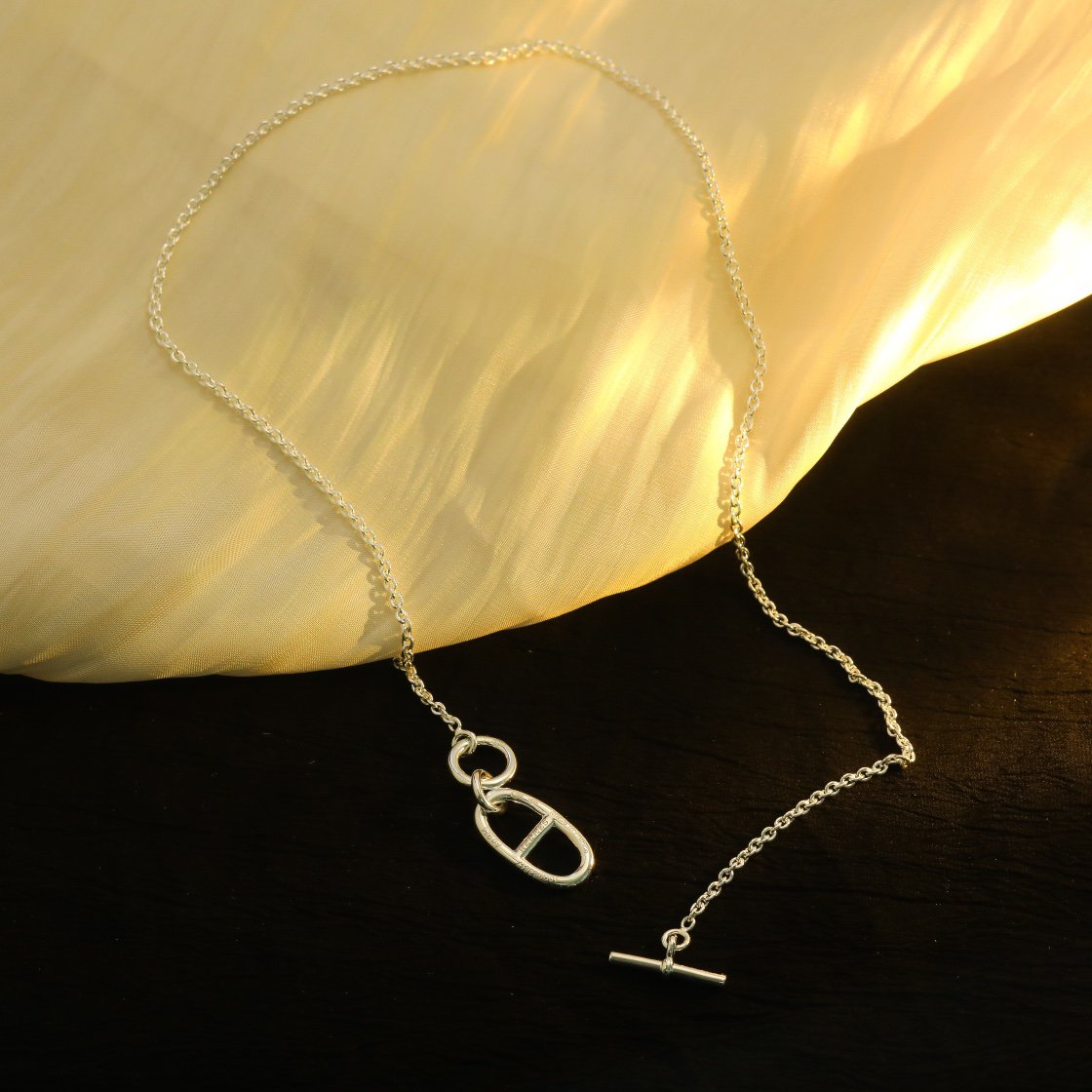 Pomuse HM CHAINE D'ANCRE PENDANT NECKLACE STERLING SILVER
