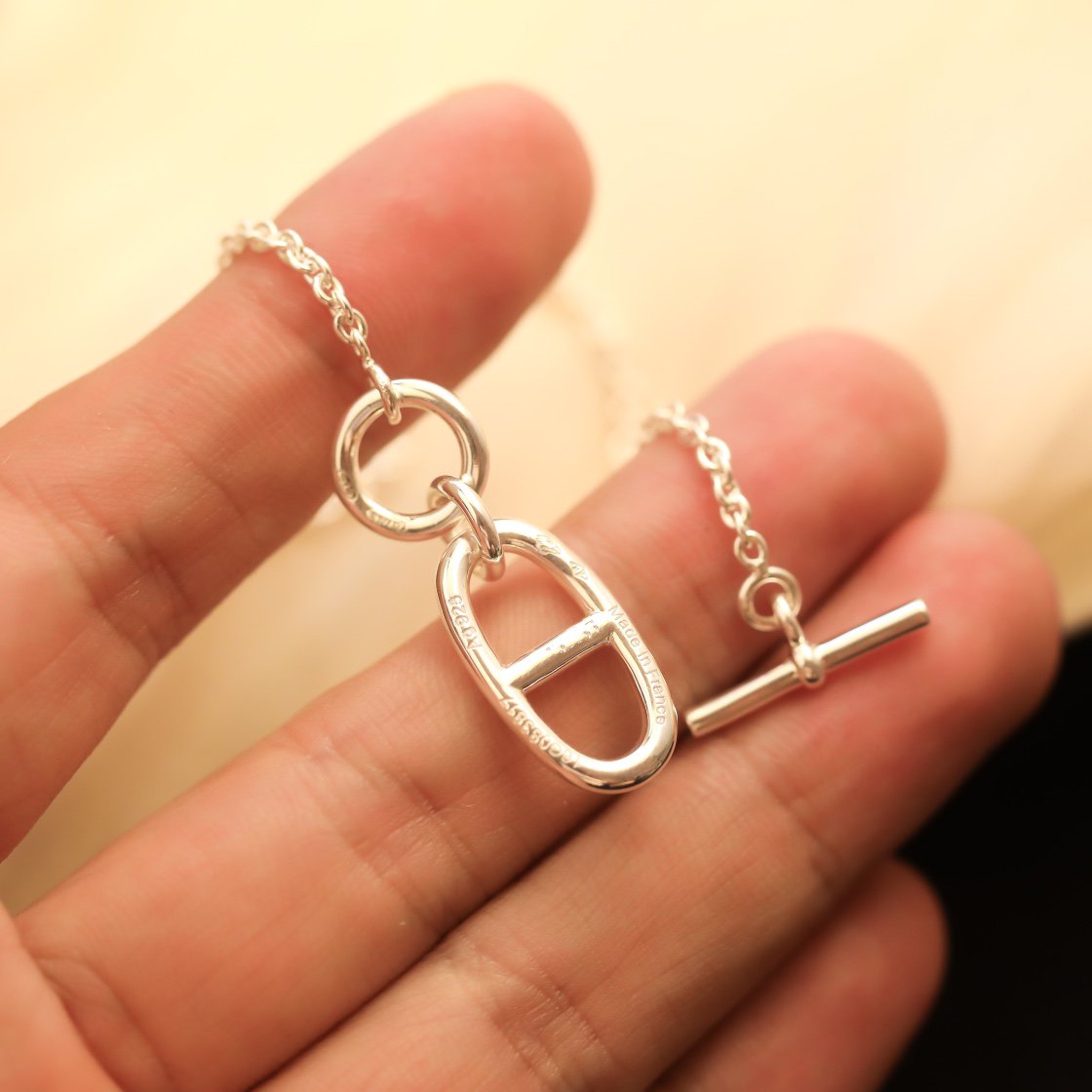 Pomuse HM CHAINE D'ANCRE PENDANT NECKLACE STERLING SILVER