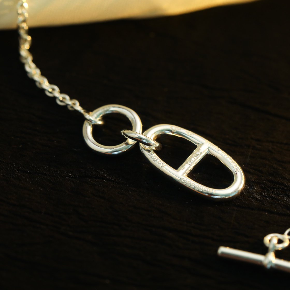 Pomuse HM CHAINE D'ANCRE PENDANT NECKLACE STERLING SILVER