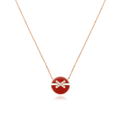 Pomuse JEUX DE ROSE GOLD DIAMOND NECKLACE