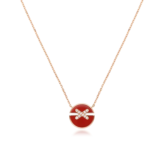 Pomuse JEUX DE ROSE GOLD DIAMOND NECKLACE