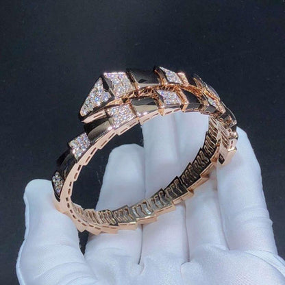 Pomuse SERPENTI WIDE BRACELET PINK GOLD DIAMOND
