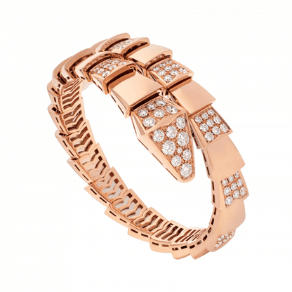 Pomuse SERPENTI WIDE BRACELET PINK GOLD DIAMOND