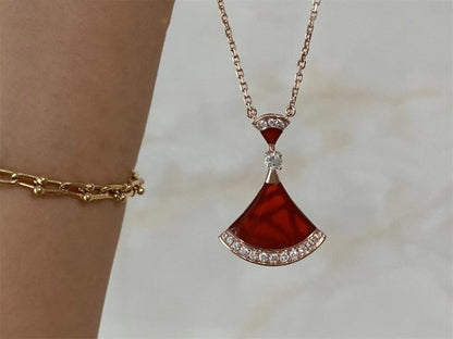 Pomuse DREAM NECKLACE CARNELIAN DIAMOND