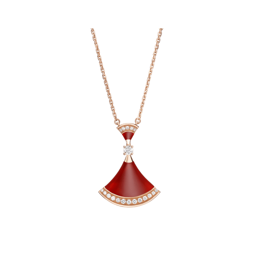 Pomuse DREAM NECKLACE CARNELIAN DIAMOND