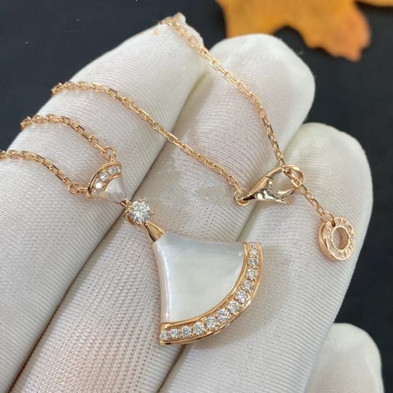 Pomuse DREAM NECKLACE MOP PINK GOLD DIAMOND