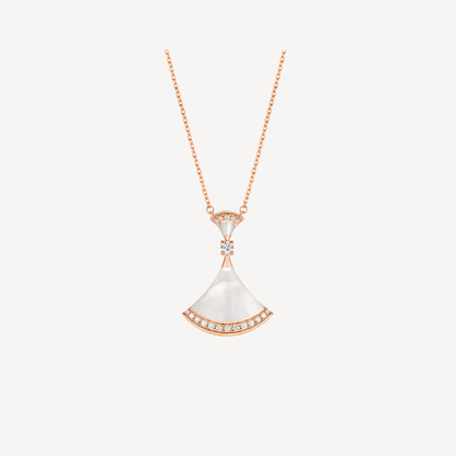 Pomuse DREAM NECKLACE MOP PINK GOLD DIAMOND