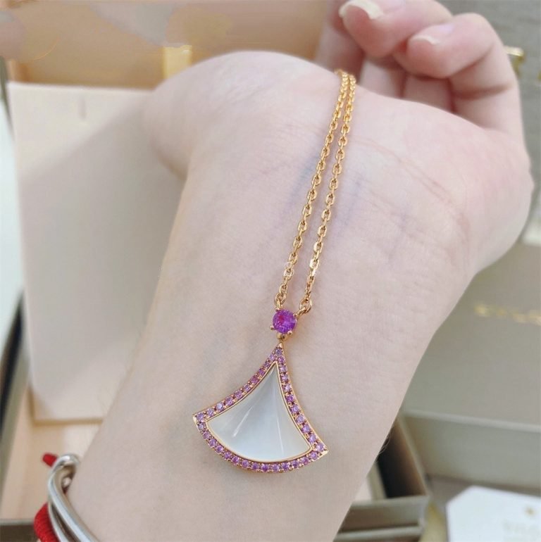 Pomuse DREAM NECKLACE MOP DIAMOND PINK
