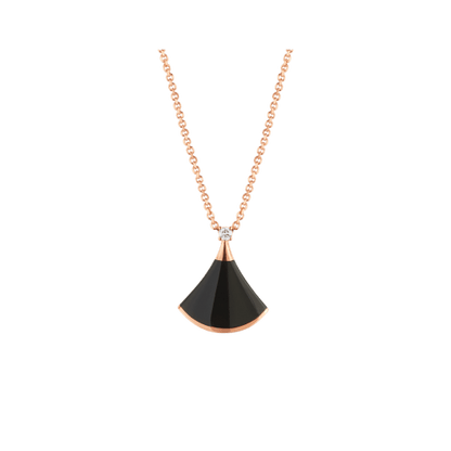 Pomuse DREAM NECKLACE ONYX 1 DIAMOND