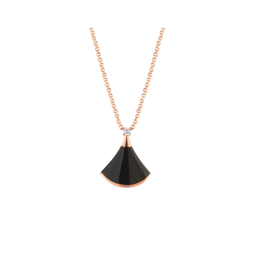 Pomuse DREAM NECKLACE ONYX 1 DIAMOND