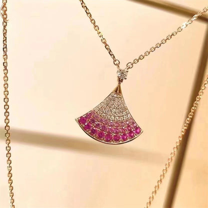 Pomuse DREAM NECKLACE PINK GOLD PINK DIAMOND