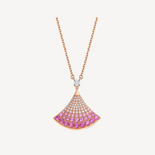 Pomuse DREAM NECKLACE PINK GOLD PINK DIAMOND