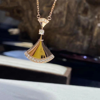 Pomuse DREAM NECKLACE PINK GOLD DIAMOND