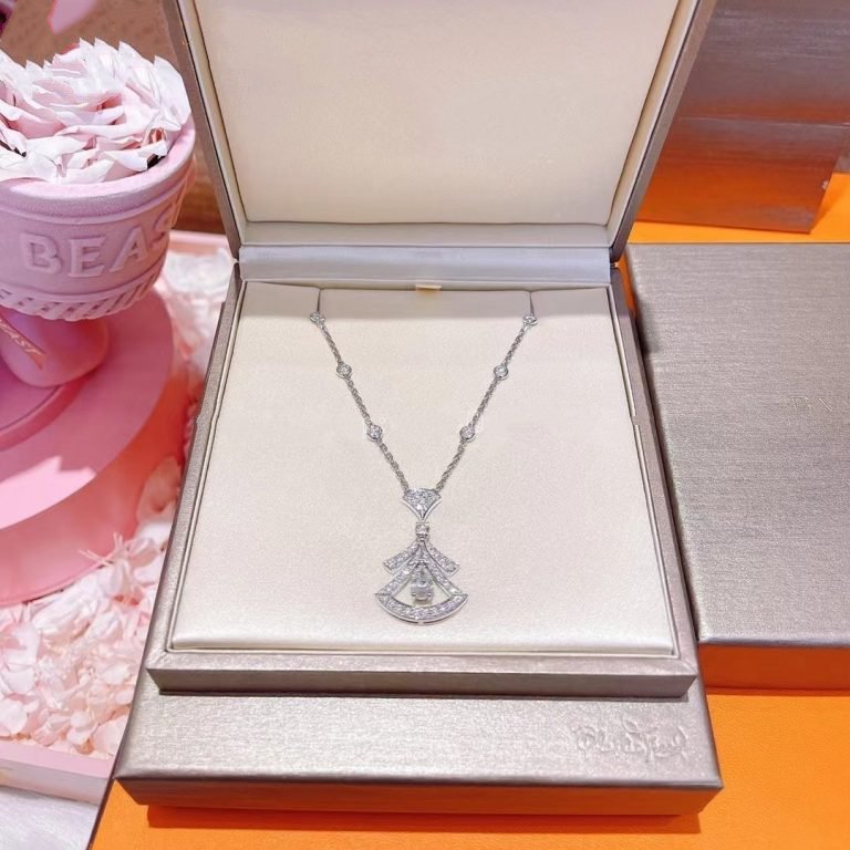 Pomuse DREAM NECKLACE WHITE DIAMOND SILVER