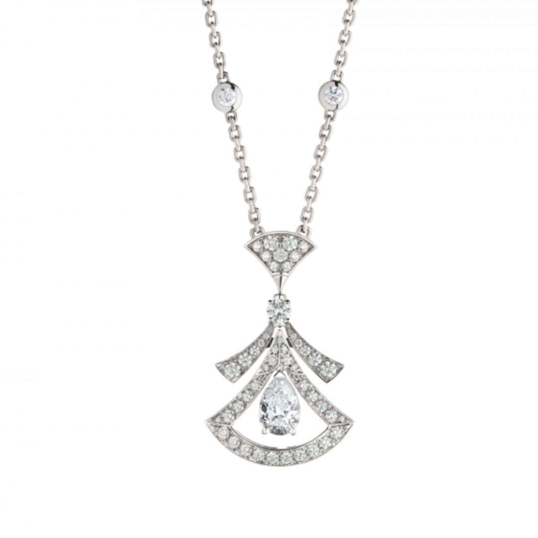 Pomuse DREAM NECKLACE WHITE DIAMOND SILVER