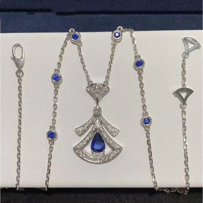 Pomuse DREAM NECKLACE AGATE DIAMOND SILVER