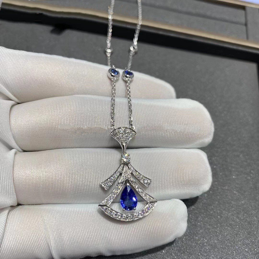 Pomuse DREAM NECKLACE AGATE DIAMOND SILVER